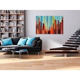 Starcie żywiołów - nowoczesny obraz na płótnie - 120x80 cm