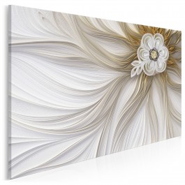 Biały impresariat - nowoczesny obraz do sypialni - 120x80 cm Biały impresariat - nowoczesny obraz do sypialni - 120x80 cm