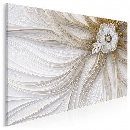 Biały impresariat - nowoczesny obraz do sypialni - 120x80 cm
