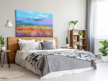 Rumieńce lata - nowoczesny obraz do salonu - 120x80 cm Rumieńce lata - nowoczesny obraz do salonu - 120x80 cm