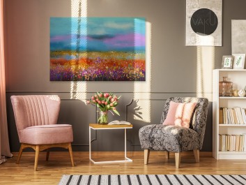 Rumieńce lata - nowoczesny obraz do salonu - 120x80 cm Rumieńce lata - nowoczesny obraz do salonu - 120x80 cm
