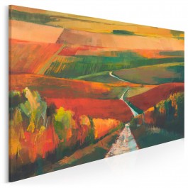 Jesienny szpaler - nowoczesny obraz do salonu - 120x80 cm