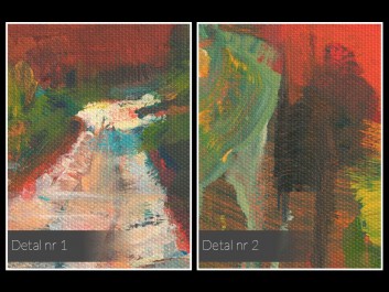 Jesienny szpaler - nowoczesny obraz do salonu - 120x80 cm