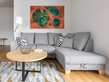 Monsteriada - nowoczesny obraz na płótnie - 120x80 cm