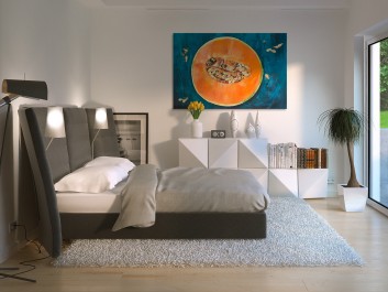 Melondramat - nowoczesny obraz na płótnie - 120x80 cm