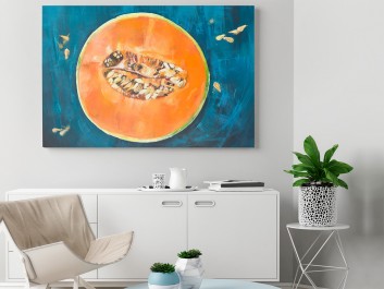 Melondramat - nowoczesny obraz na płótnie - 120x80 cm