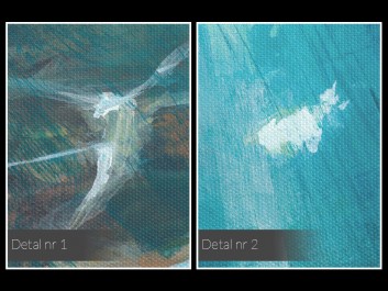 Szlachetny akwamaryn - nowoczesny obraz do salonu - 120x80 cm