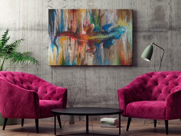 Wibracje Zanzibaru - nowoczesny obraz do salonu - 120x80 cm Wibracje Zanzibaru - nowoczesny obraz do salonu - 120x80 cm