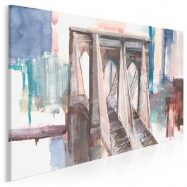 Poetycki Brooklyn - nowoczesny obraz do salonu - 120x80 cm