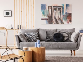 Poetycki Brooklyn - nowoczesny obraz do salonu - 120x80 cm