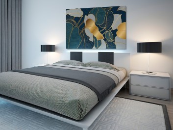 Myśli natury - nowoczesny obraz do sypialni