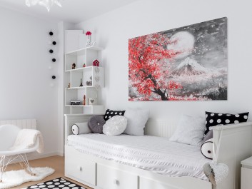 Święto O-bon - nowoczesny obraz do sypialni - 120x80 cm