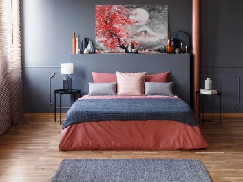 Święto O-bon - nowoczesny obraz do sypialni - 120x80 cm