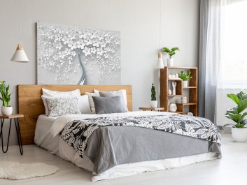 Srebrne gody - nowoczesny obraz na płótnie - 120x80 cm