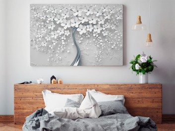 Srebrne gody - nowoczesny obraz na płótnie - 120x80 cm