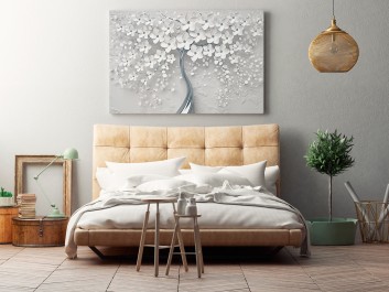 Srebrne gody - nowoczesny obraz na płótnie - 120x80 cm