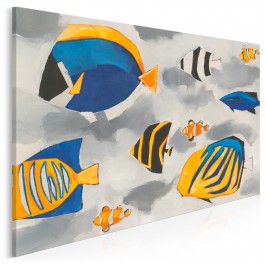 Podwodny świat - nowoczesny obraz na płótnie - 120x80 cm Podwodny świat - nowoczesny obraz na płótnie - 120x80 cm