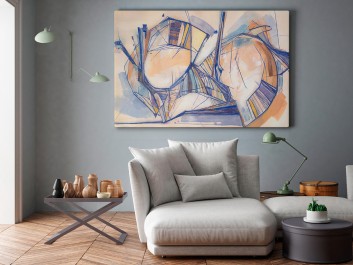 Próżne echo - nowoczesny obraz na płótnie - 120x80 cm Próżne echo - nowoczesny obraz na płótnie - 120x80 cm