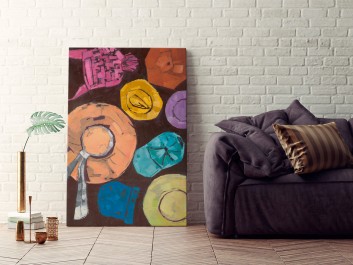 Czapki z głów - nowoczesny obraz do sypialni - 120x80 cm Czapki z głów - nowoczesny obraz do sypialni - 120x80 cm