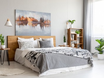 Tafla melancholii - nowoczesny obraz do sypialni - 120x80 cm