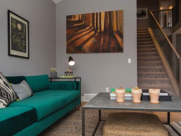 Leśne miraże - nowoczesny obraz do salonu - 120x80 cm