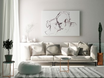 Czule, czulej, najczulej - nowoczesny obraz na płótnie