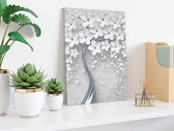 Srebrne gody - nowoczesny obraz na płótnie - 50x70 cm Srebrne gody - nowoczesny obraz na płótnie - 50x70 cm