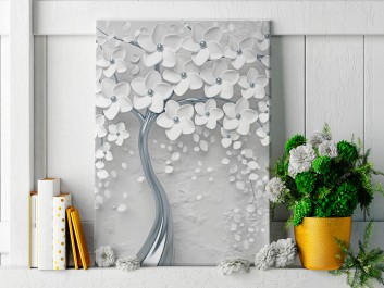 Srebrne gody - nowoczesny obraz na płótnie - 50x70 cm Srebrne gody - nowoczesny obraz na płótnie - 50x70 cm