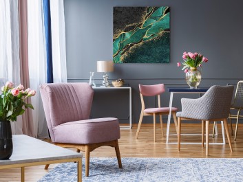 Nienasycenie - nowoczesny obraz do salonu - 80x80 cm Nienasycenie - nowoczesny obraz do salonu - 80x80 cm