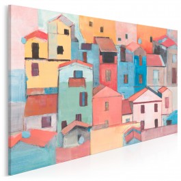 Domy z papieru - nowoczesny obraz na płótnie - 120x80 cm