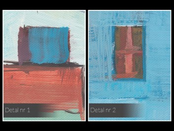 Domy z papieru - nowoczesny obraz na płótnie - 120x80 cm