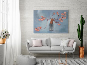 Przebudzenie magnolii - nowoczesny obraz na płótnie