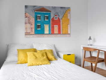 Notting Hill - nowoczesny obraz na płótnie - 120x80 cm Notting Hill - nowoczesny obraz na płótnie - 120x80 cm