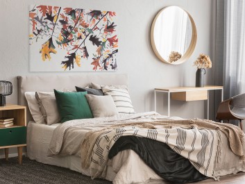 Jesienne werble - nowoczesny obraz do sypialni - 120x80 cm