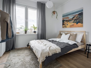 Niebiańska plaża - nowoczesny obraz do salonu - 120x80 cm