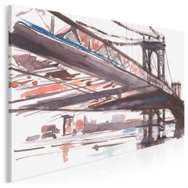 Pożegnanie z Brooklynem - nowoczesny obraz do salonu - 120x80 cm Pożegnanie z Brooklynem - nowoczesny obraz do salonu - 120x80 cm