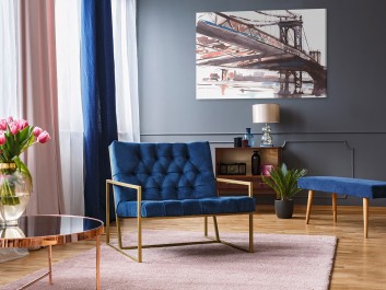 Pożegnanie z Brooklynem - nowoczesny obraz do salonu - 120x80 cm Pożegnanie z Brooklynem - nowoczesny obraz do salonu - 120x80 cm