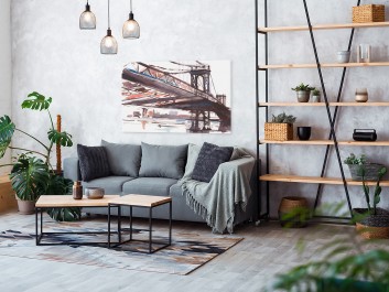 Pożegnanie z Brooklynem - nowoczesny obraz do salonu - 120x80 cm Pożegnanie z Brooklynem - nowoczesny obraz do salonu - 120x80 cm