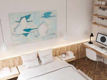 Czas odlotów - nowoczesny obraz do sypialni - 120x80 cm Czas odlotów - nowoczesny obraz do sypialni - 120x80 cm