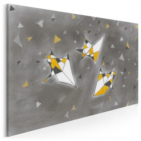 Sztuka origami - nowoczesny obraz na płótnie - 120x80 cm