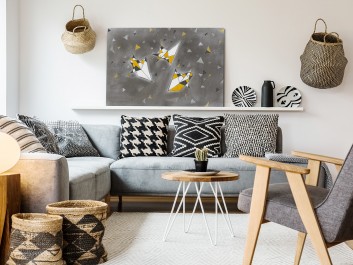 Sztuka origami - nowoczesny obraz na płótnie - 120x80 cm Sztuka origami - nowoczesny obraz na płótnie - 120x80 cm