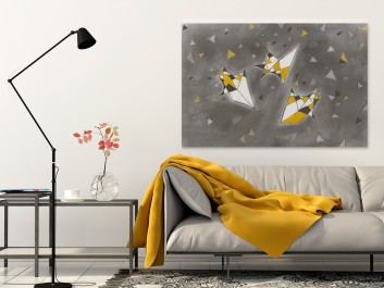 Sztuka origami - nowoczesny obraz na płótnie - 120x80 cm Sztuka origami - nowoczesny obraz na płótnie - 120x80 cm