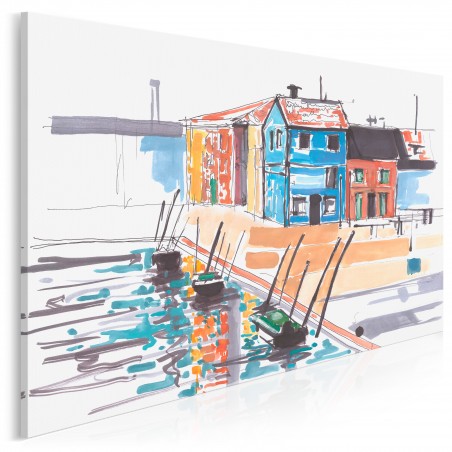 Miłosna przystań - nowoczesny obraz na płótnie - 120x80 cm