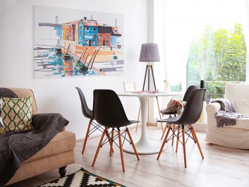 Miłosna przystań - nowoczesny obraz na płótnie - 120x80 cm