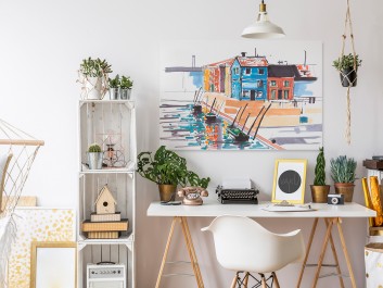 Miłosna przystań - nowoczesny obraz na płótnie - 120x80 cm