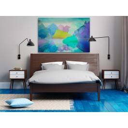 Jezioro zachwytów - nowoczesny obraz na płótnie - 120x80 cm