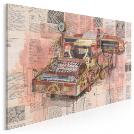 Steampunk story - nowoczesny obraz do salonu - 120x80 cm