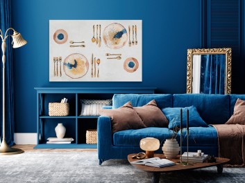 Apetyt na sztukę - nowoczesny obraz na płótnie - 120x80 cm