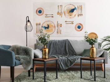 Apetyt na sztukę - nowoczesny obraz na płótnie - 120x80 cm