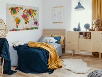 Mapa świata - nowoczesny obraz na płótnie - 120x80 cm Mapa świata - nowoczesny obraz na płótnie - 120x80 cm
